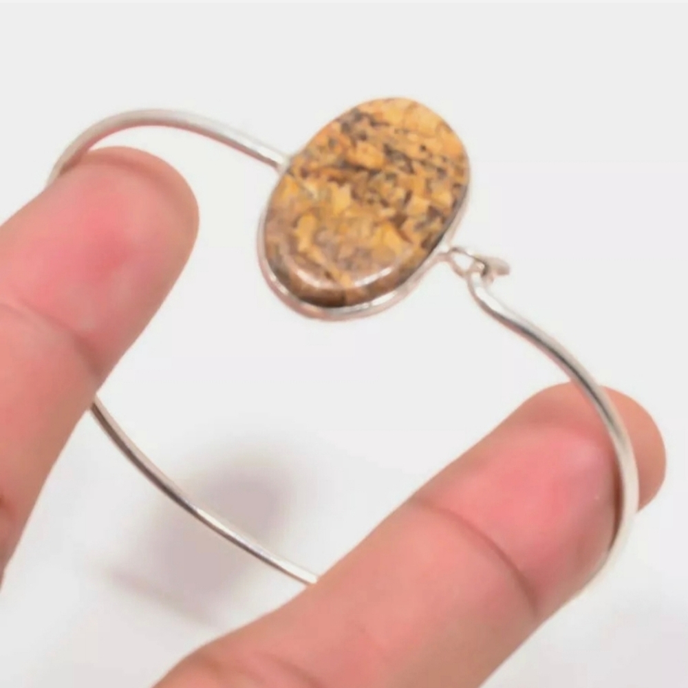 New Picture Jasper Silver Bracelet.